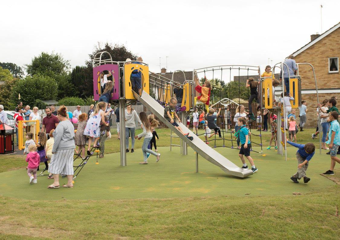 kids playing at usk park